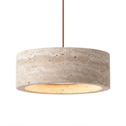 Terra - Travertijn Cilinder Ronde Hanglamp