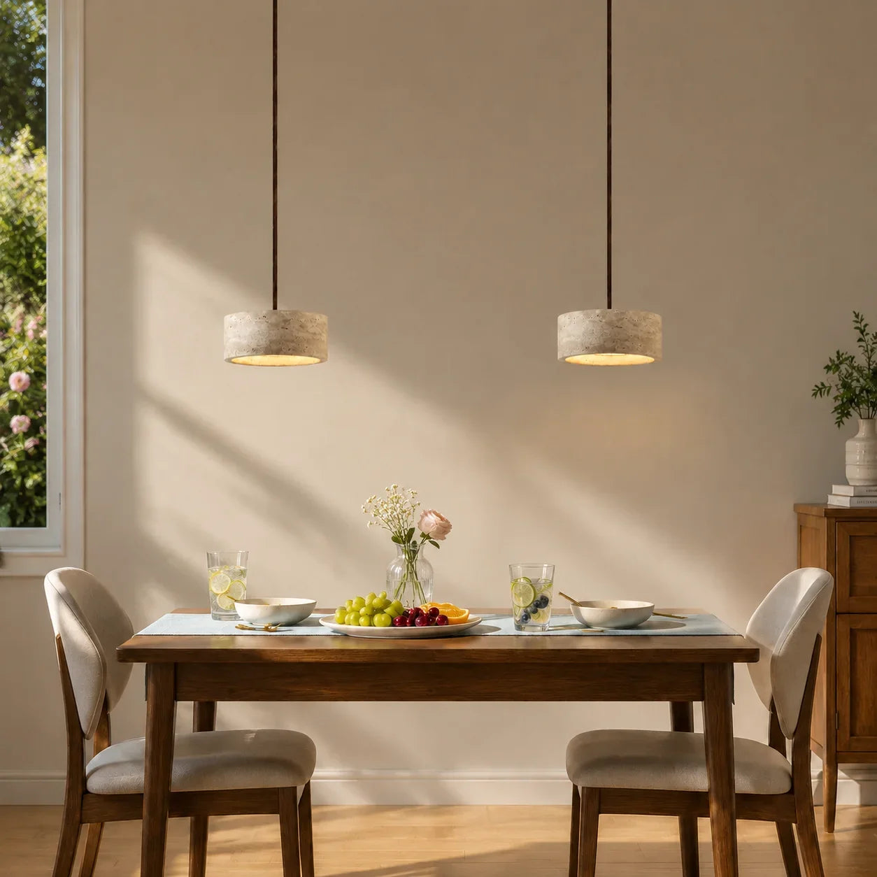 Terra - Travertijn Ronde Hanglamp