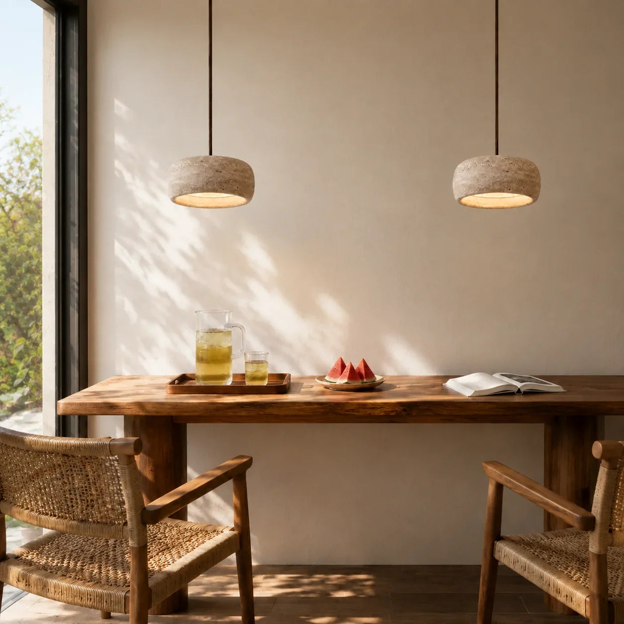 Terra - Travertijn Ronde Hanglamp