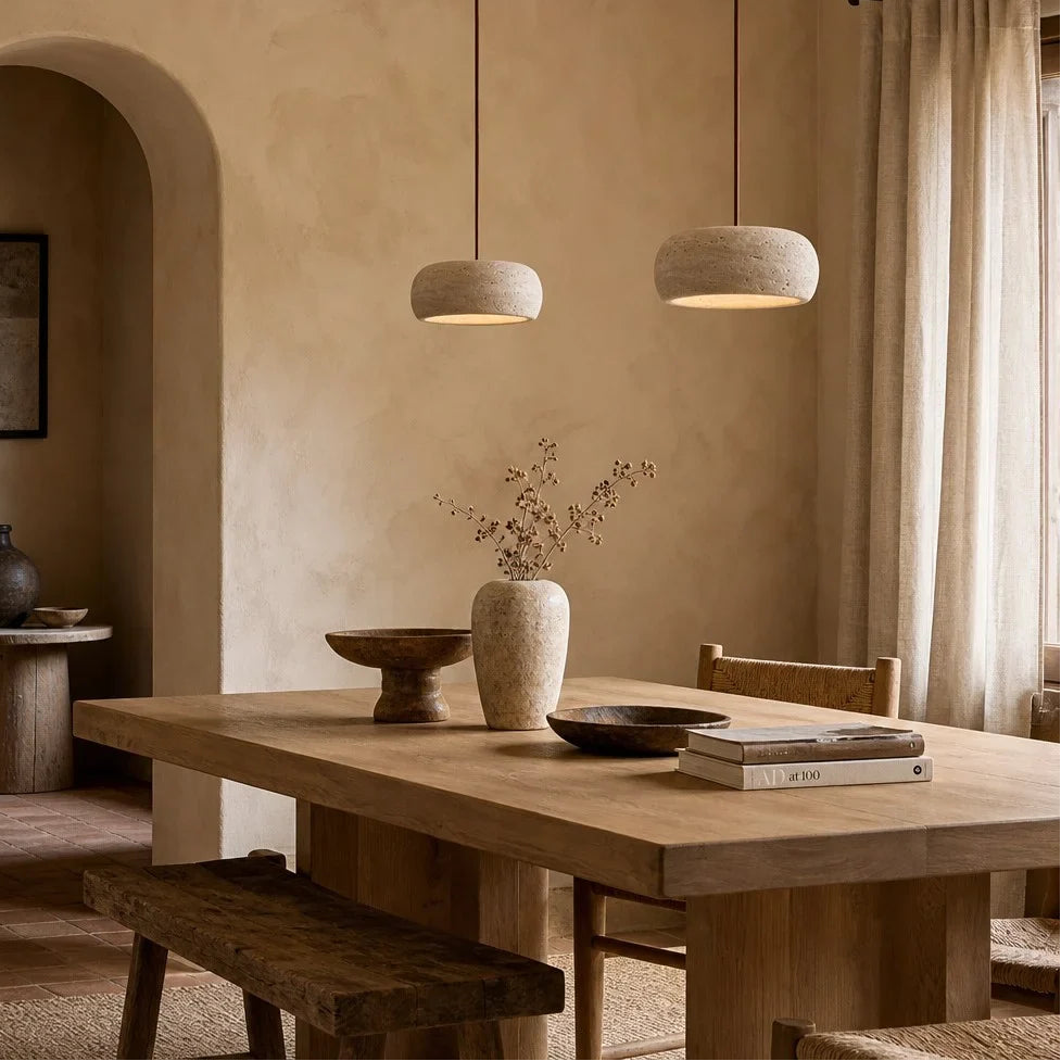 Terra - Travertijn Ronde Hanglamp