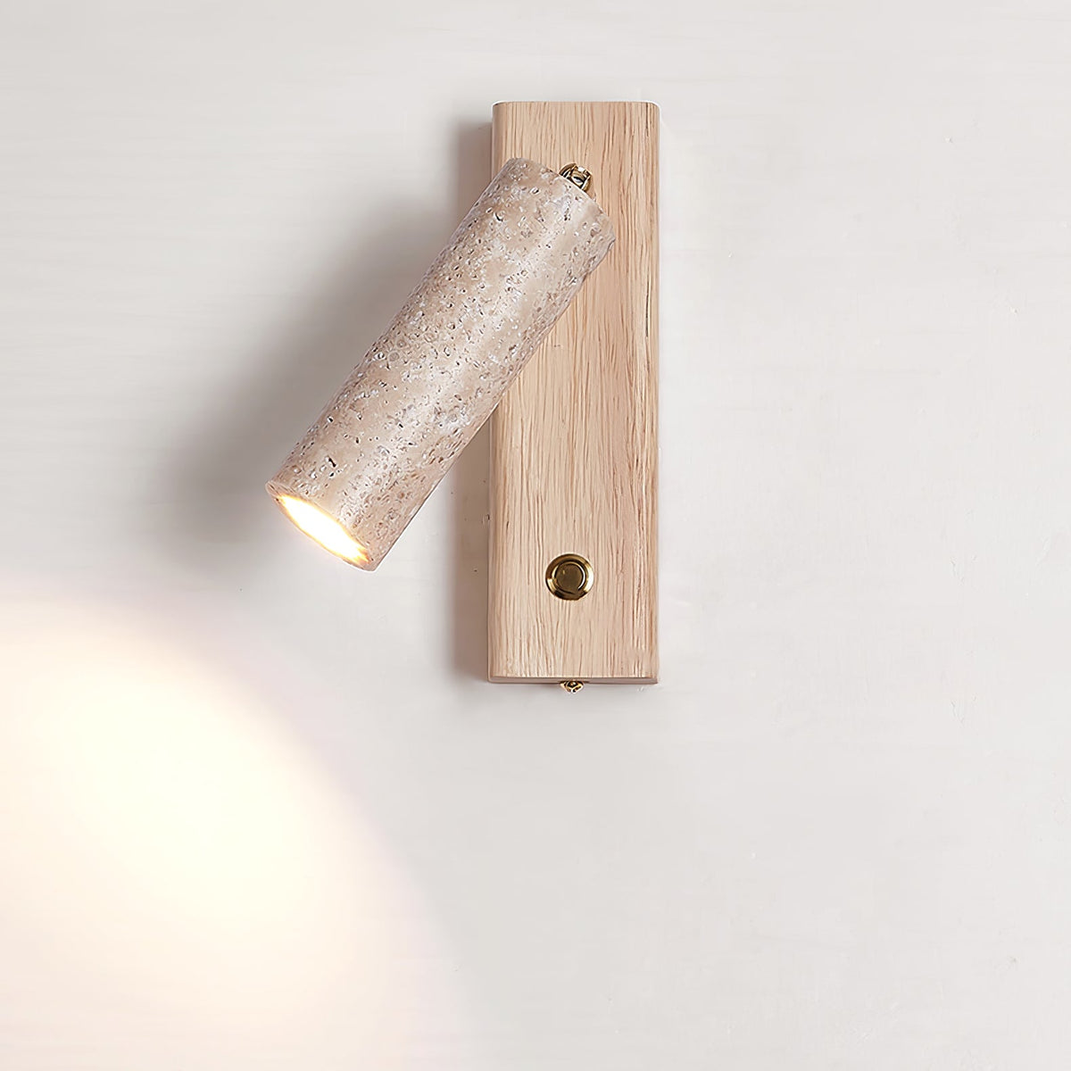 Tiva - Wandlamp Travertin Spot Verstelbaar Japandi