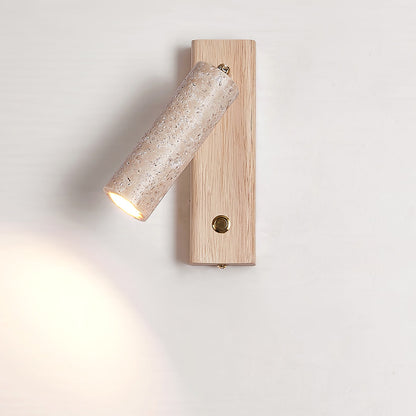 Tiva - Wandlamp Travertin Spot Verstelbaar Japandi