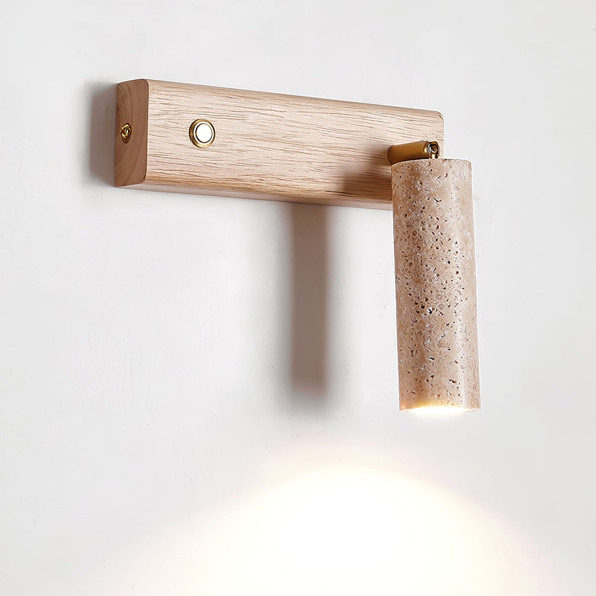 Tiva - Wandlamp Travertin Spot Verstelbaar Japandi