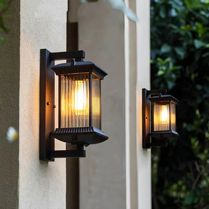 Torv - Klassieke Buitenlamp Wandlamp Lantaarn Zwart LED