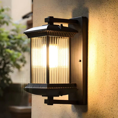 Torv - Klassieke Buitenlamp Wandlamp Lantaarn Zwart LED
