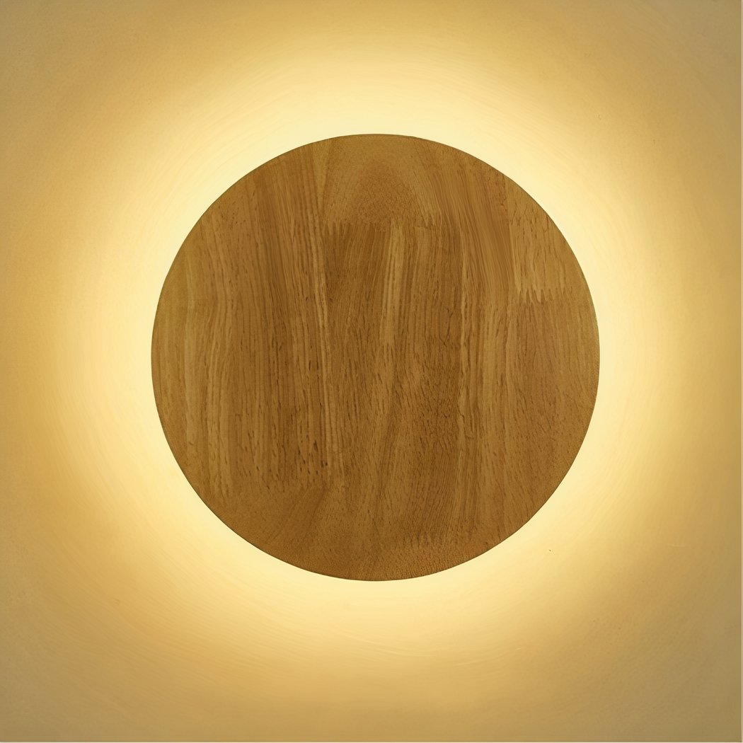 Trea - Houten Wandlamp Rond LED Indirect Licht