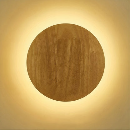 Trea - Houten Wandlamp Rond LED Indirect Licht