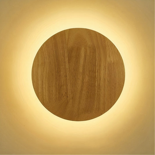 Trea - Houten Wandlamp Rond LED Indirect Licht