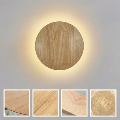 Trea - Houten Wandlamp Rond LED Indirect Licht