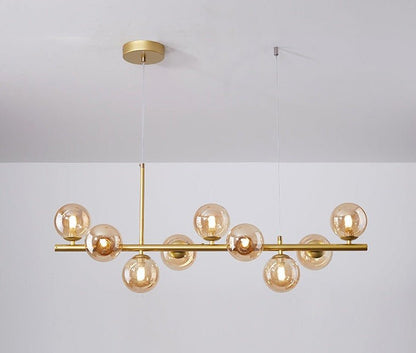 Ivelo - Lineaire Hanglamp met Glazen Bollen