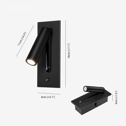Vik - Inbouw Leeslamp Wandlamp LED met Schakelaar
