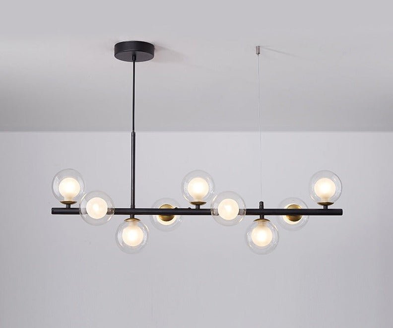 Ivelo - Lineaire Hanglamp met Glazen Bollen