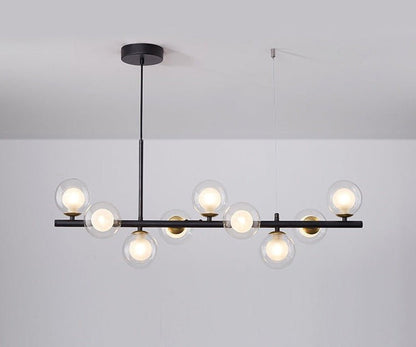 Ivelo - Lineaire Hanglamp met Glazen Bollen