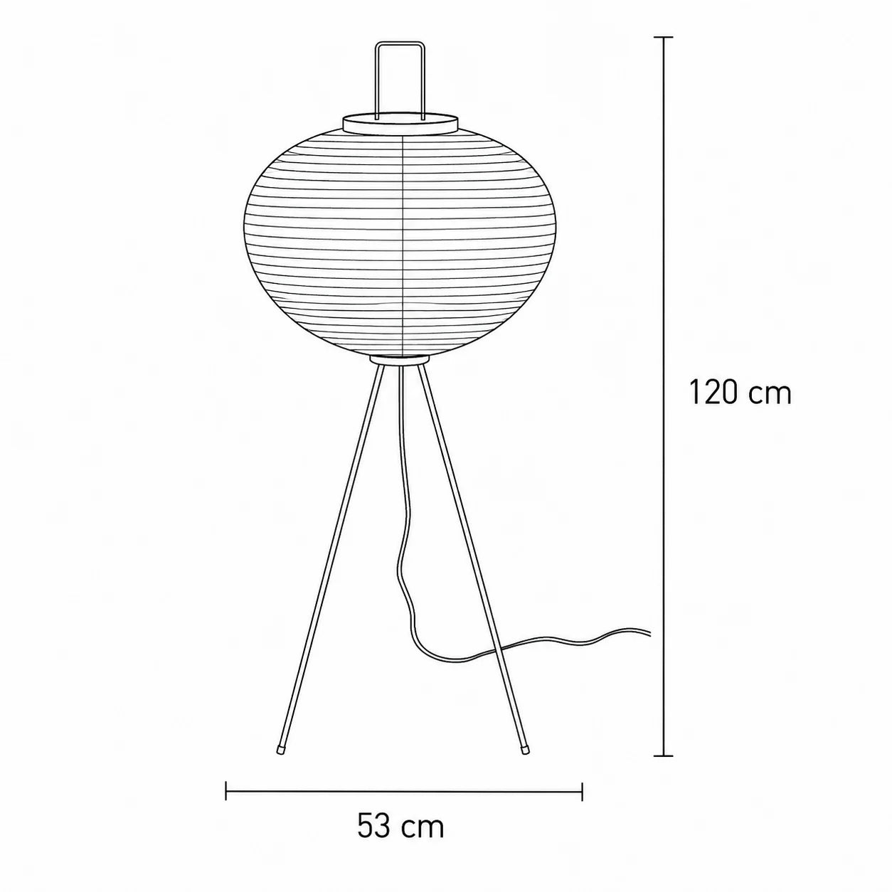 Yuno - LED Vloerlamp Rijstpapier Japandi Stijl