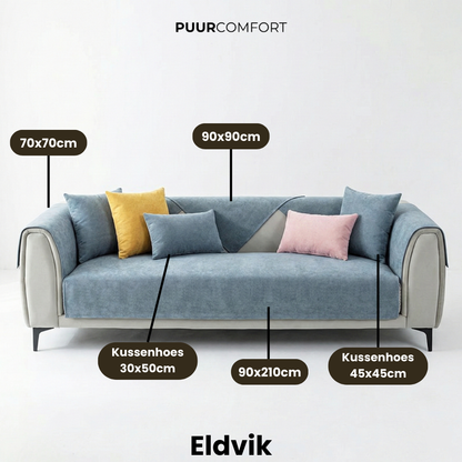 Eldvik - Comfortabele Chenille Anti-Slip Bankhoes