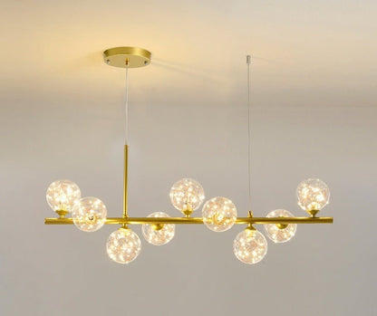 Ivelo - Lineaire Hanglamp met Glazen Bollen