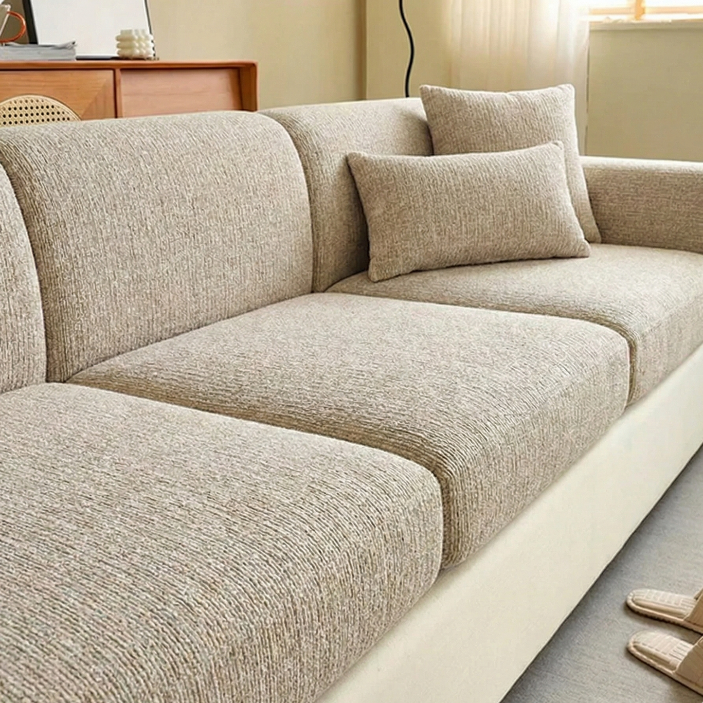 Svea - Chenille Elastische Bankhoes Voor Losse Kussens