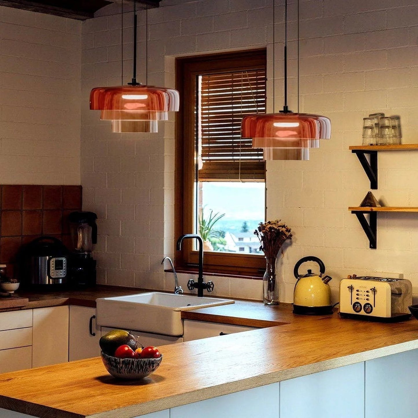 Olin - Gelaagde Glazen LED Hanglamp