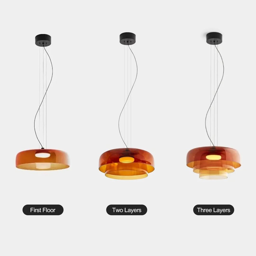 Olin - Gelaagde Glazen LED Hanglamp