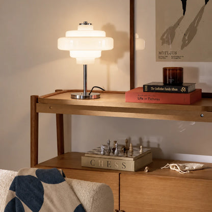 Gunn - Retro Glazen Tafellamp Gelaagd