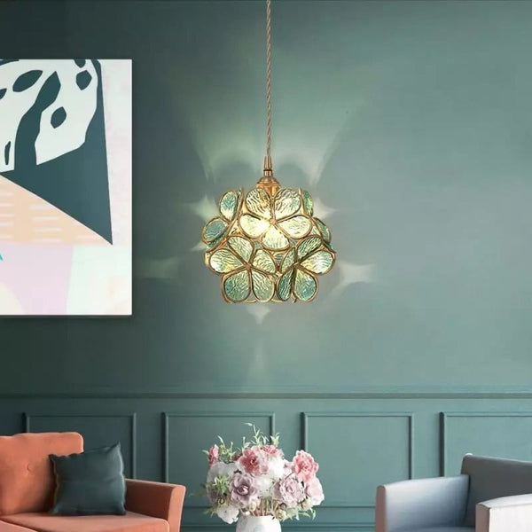 Elda - Bloemvormige Glazen Hanglamp