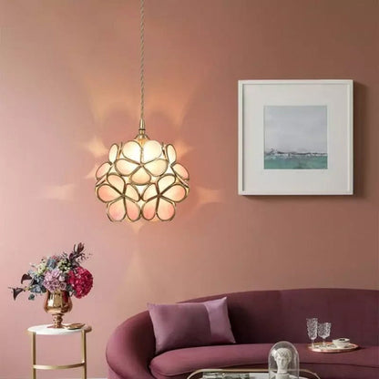 Elda - Bloemvormige Glazen Hanglamp