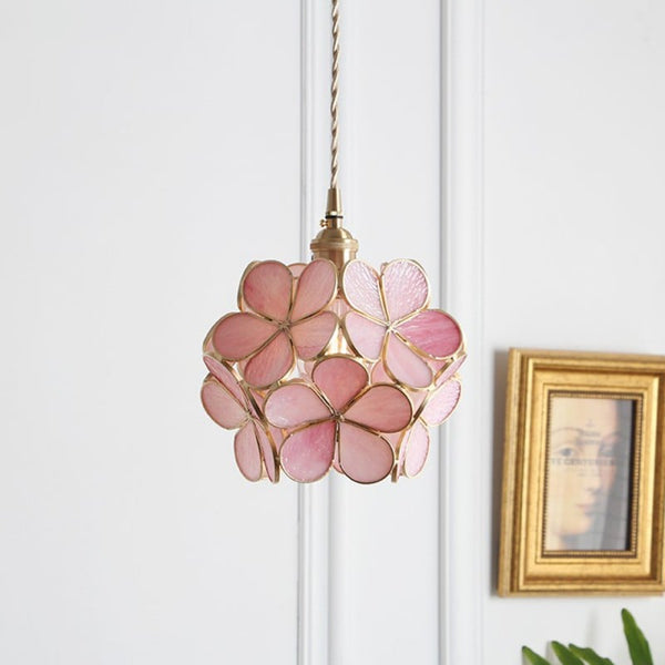 Elda - Bloemvormige Glazen Hanglamp