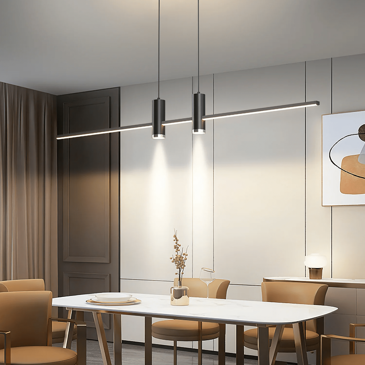 Hanne - Minimalistische Metalen Hanglamp Lineair LED