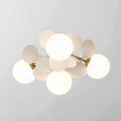 Hilja - Plafondlamp Glazen Bollen Bladeren