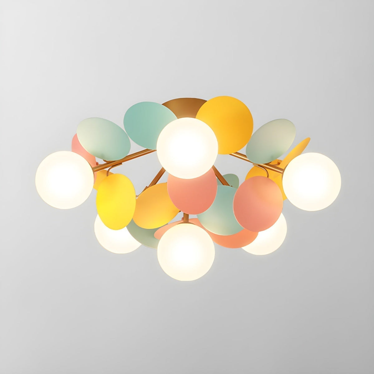 Hilja - Plafondlamp Glazen Bollen Bladeren