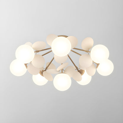 Hilja - Plafondlamp Glazen Bollen Bladeren
