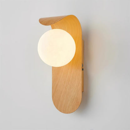 Hulda - Moderne Wandlamp Houtlook Bol