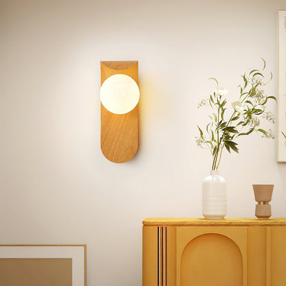 Hulda - Moderne Wandlamp Houtlook Bol