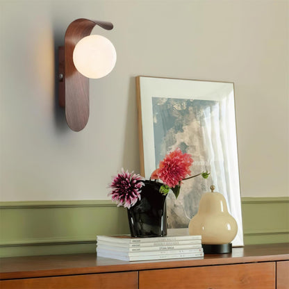 Hulda - Moderne Wandlamp Houtlook Bol