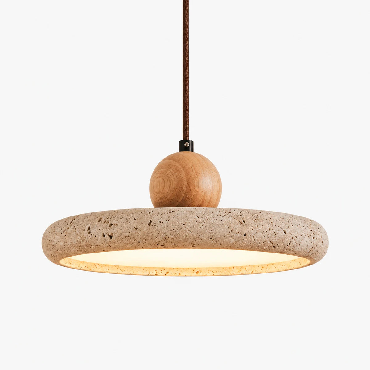 Iben - Hanglamp Travertin Rond LED