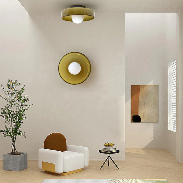 Olea - Glazen Design Plafondlamp en Wandlamp