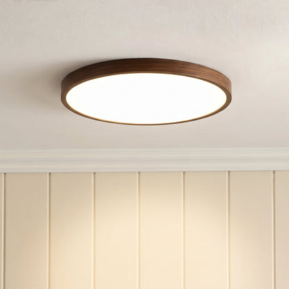 Inga - Plafondlamp Houtnerf LED Rond