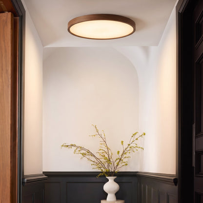 Inga - Plafondlamp Houtnerf LED Rond