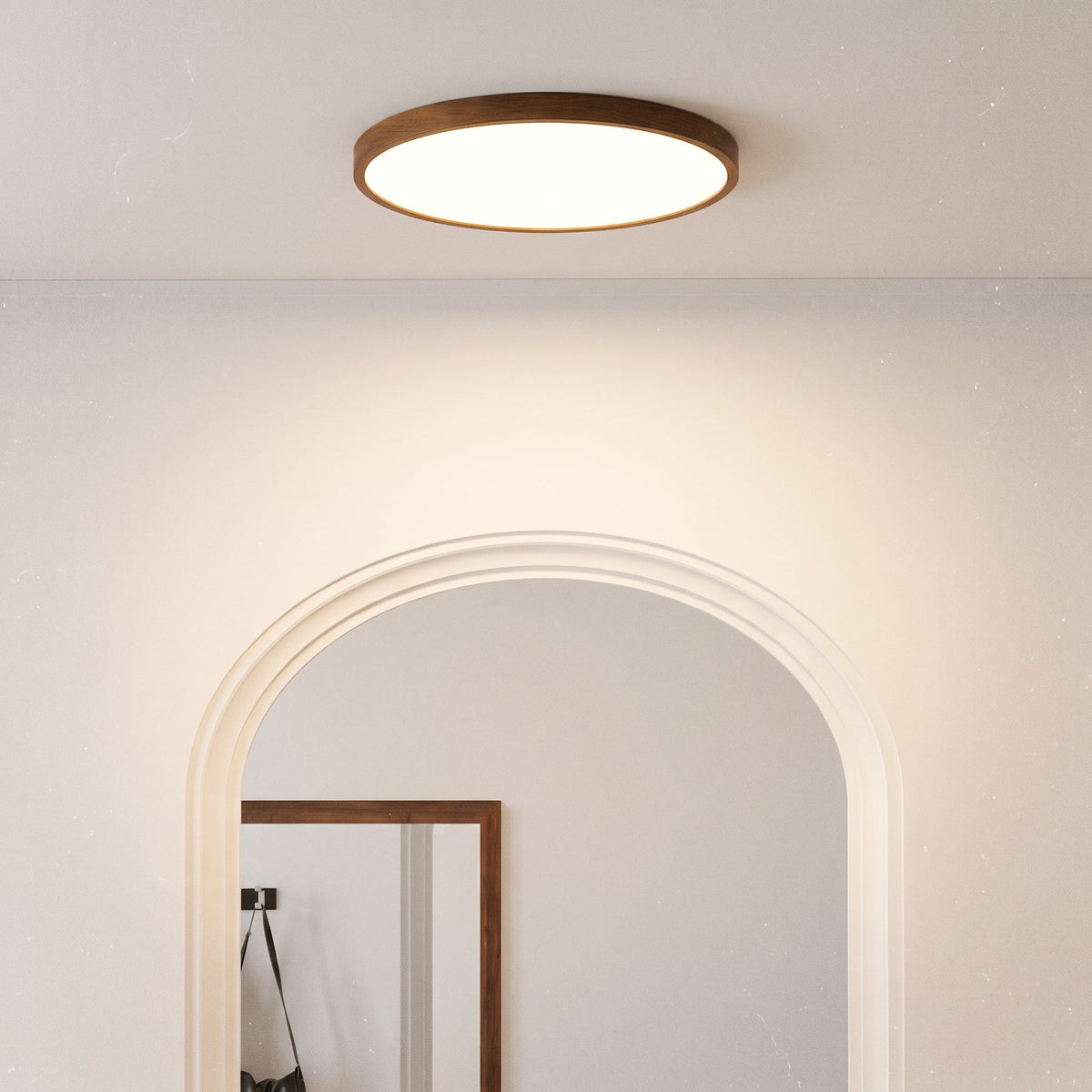 Inga - Plafondlamp Houtnerf LED Rond