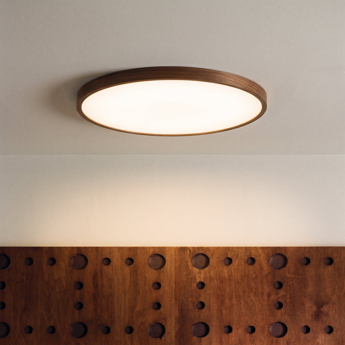 Inga - Plafondlamp Houtnerf LED Rond