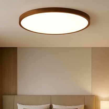 Inga - Plafondlamp Houtnerf LED Rond