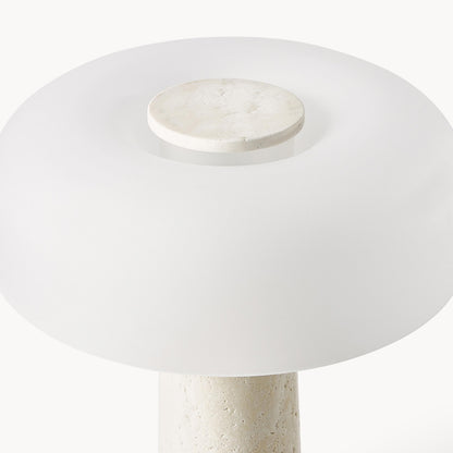 Jorun - Paddenstoel Tafellamp Travertin Glas