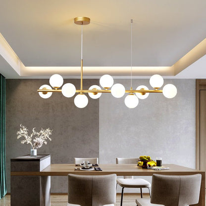 Ivelo - Lineaire Hanglamp met Glazen Bollen