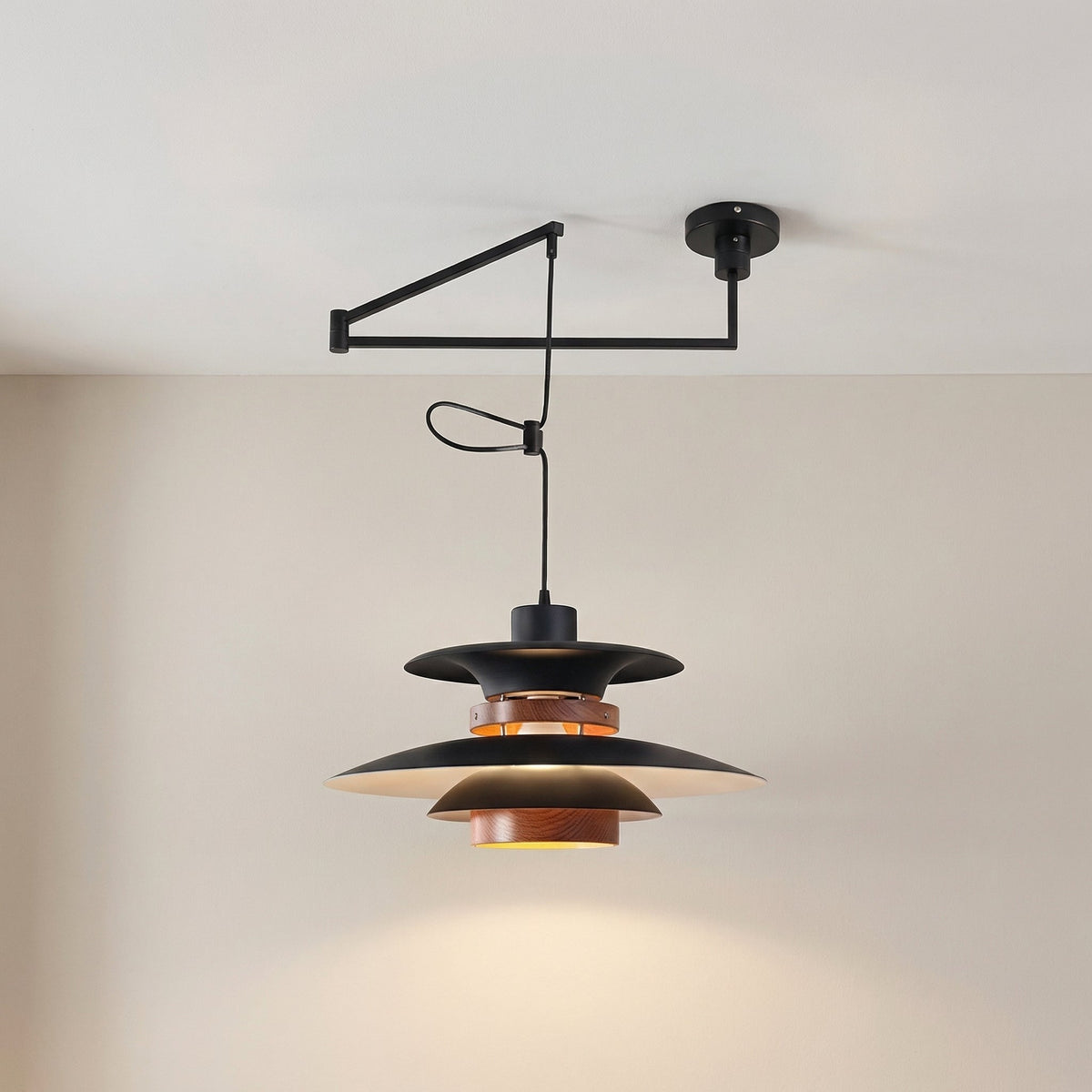 Kirsa - Scandinavische Metalen Hanglamp Gelaagd