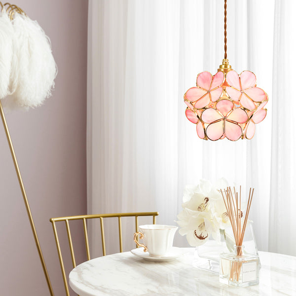 Elda - Bloemvormige Glazen Hanglamp