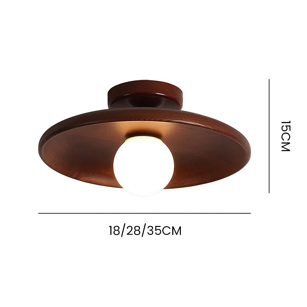 Eona - Ronde Houten Plafondlamp