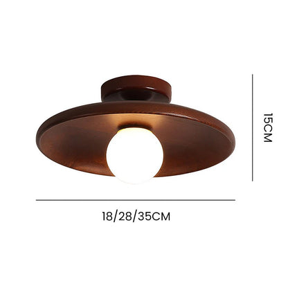 Eona - Ronde Houten Plafondlamp