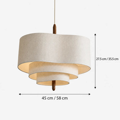 Lotta - Hanglamp Stof Japandi Gelaagd