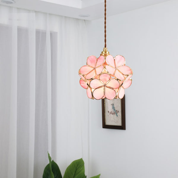 Elda - Bloemvormige Glazen Hanglamp