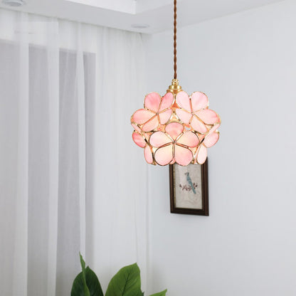 Elda - Bloemvormige Glazen Hanglamp